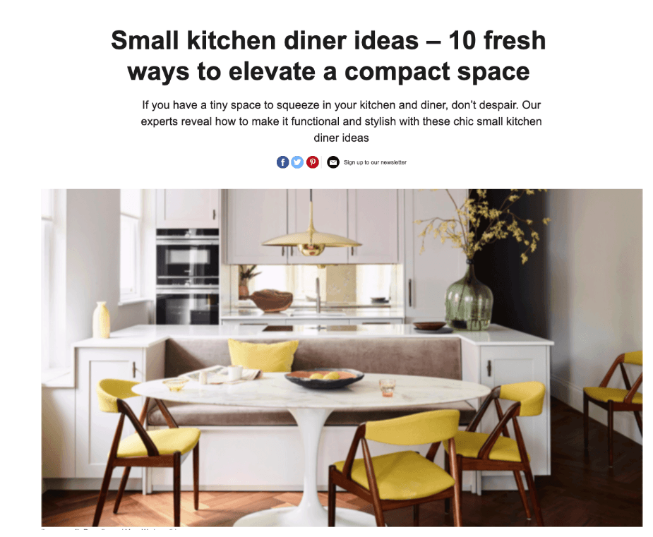 SMALL KITCHEN DINER IDEAS