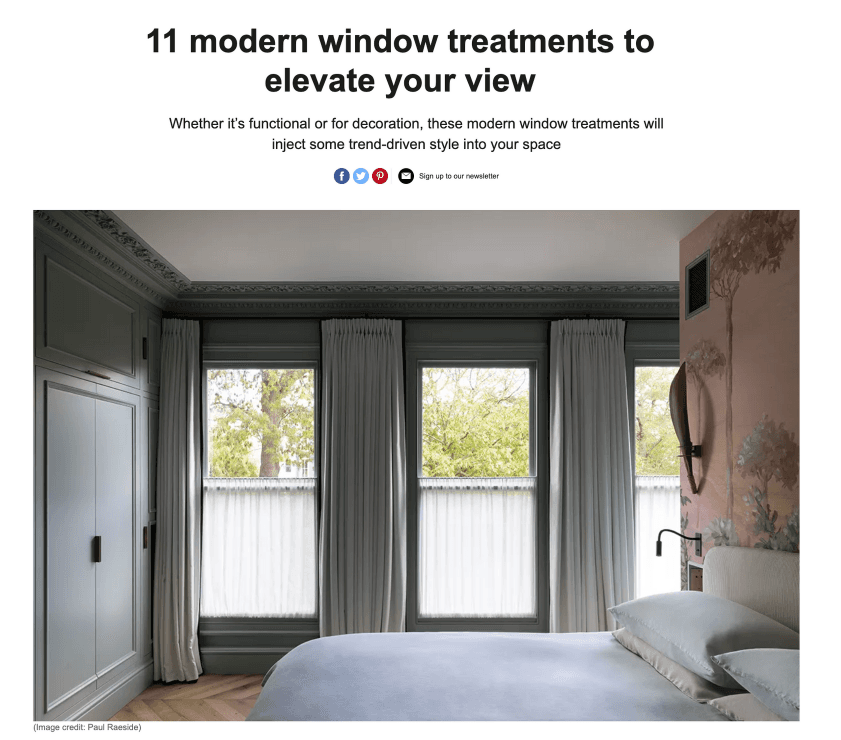 Modern window treatments