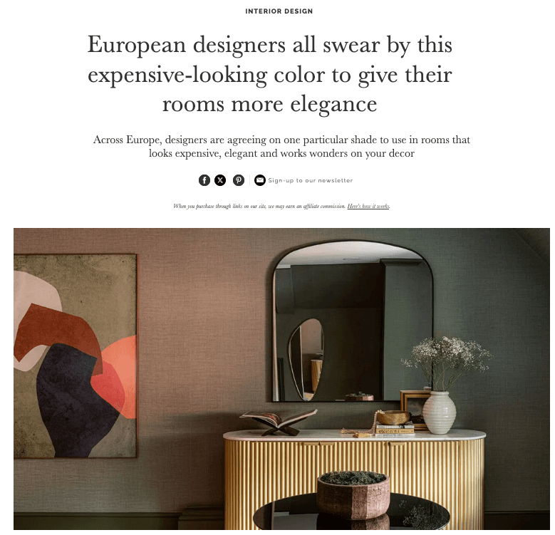 European designers all swear by this expensive-looking color