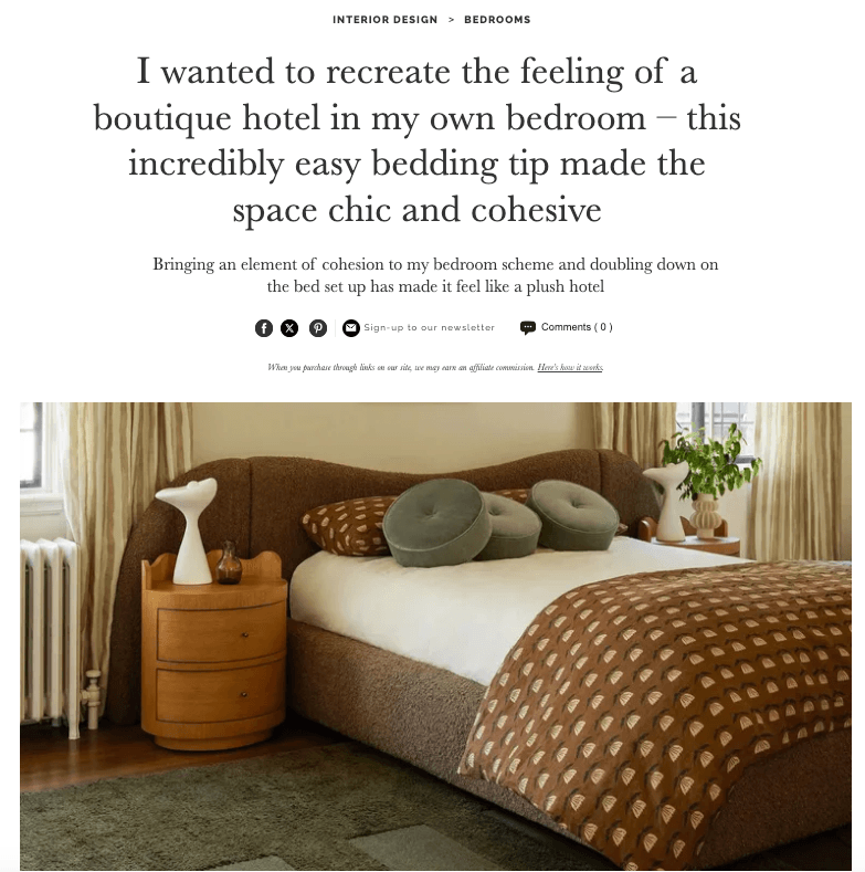 Boutique Hotel Bedroom